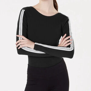 Material Girl Sporty‎ Striped Bodysuit Size Large